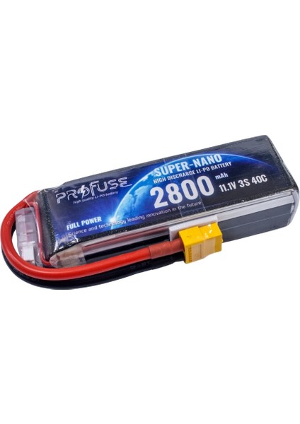 11,1V 3s 2800MAH 40C Lipo Batarya