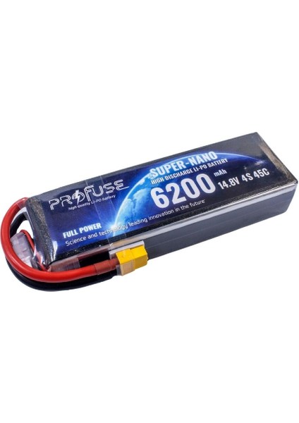 14,8V 4s 6200MAH 45C Lipo Batarya
