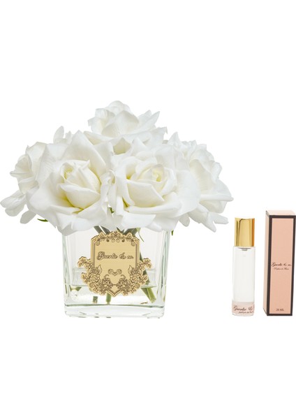 Guerlieandco. Beyaz 7 Gül Kare Cam Gold fiyatları