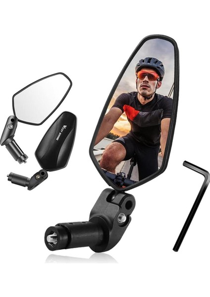 Bisiklet Scooter E-Bıke Geniş Açılı Ayna( adet fiyatı)Gidon Sonu Fonksiyonel