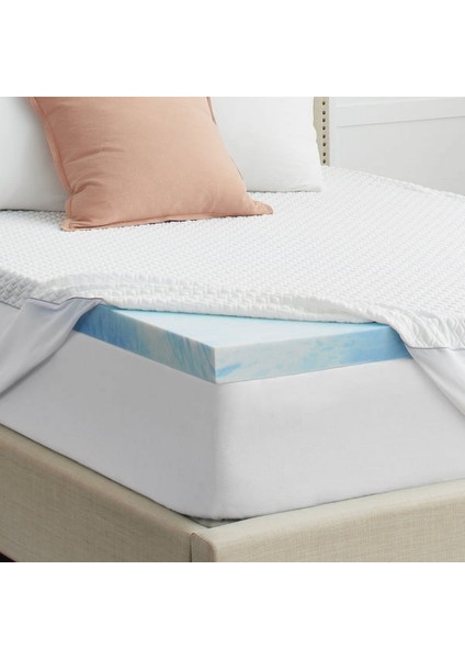 Ecotopper - 4 cm Marble Mermer Desenli Hr Destek Sünger Yatak Pedi fırsatları