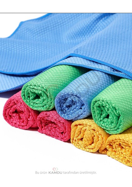 3 Adet Standart Boy 40 x 40 cm Baklava Desenli Mikrofiber Temizlik Bezi, Oto Cam Bezi,toz Bezi