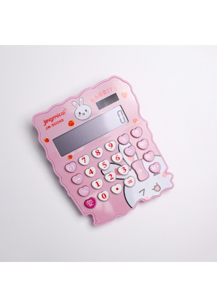 Pembe Tavşan Tasarımlı Hesap Makinesi