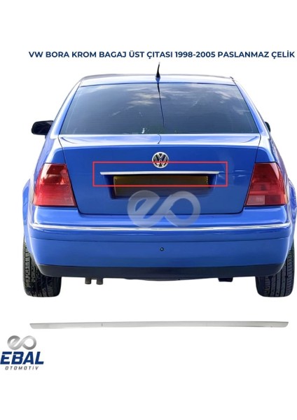 Vw Bora Krom Bagaj Çıtası 1998-2005 Arası Paslanmaz Çelik