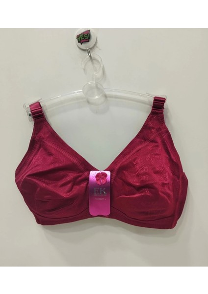 Desteksiz Balensiz Desenli Bordo Sütyen - 1954