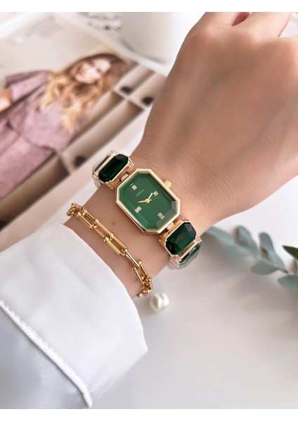 Özel Tasarım Vintage Seri Taşlı Kordon Model Kadın Kol Saati+Bileklik Hediyeli CL8888.S03 fiyatları