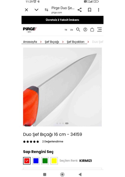 Itina Şef Bıçak 16 cm fiyatları