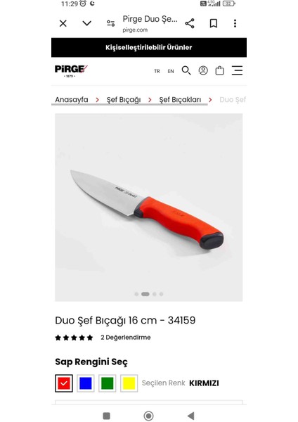 Itina Şef Bıçak 16 cm modelleri