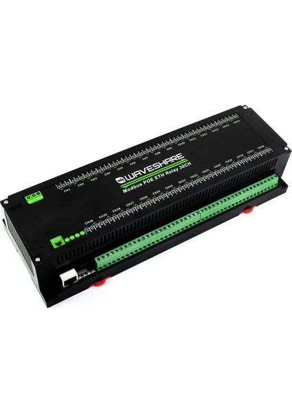30 Kanallı Ethernet Röle Modülü - Modbus Rtumodbus Tcp Protokolü- Poe Ethernet Port