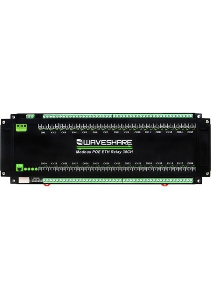 30 Kanallı Ethernet Röle Modülü - Modbus Rtumodbus Tcp Protokolü- Poe Ethernet Port