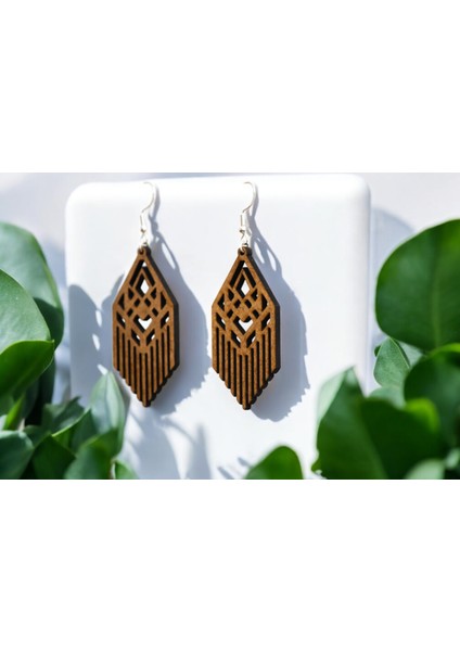 Ylndesign Wood & Craft - Lazer Kesim Ahşap Küpe