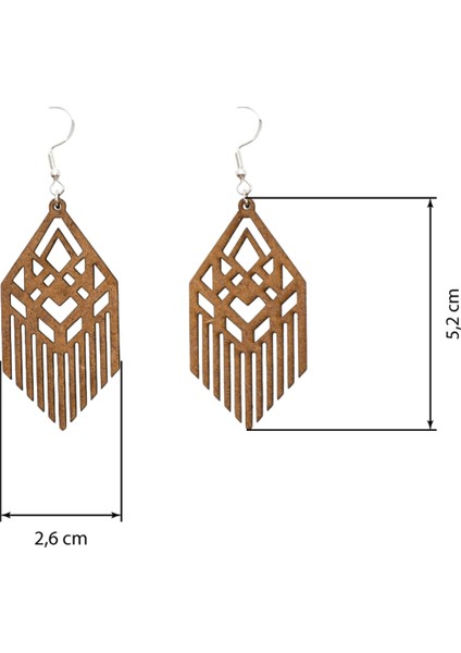 Ylndesign Wood & Craft - Lazer Kesim Ahşap Küpe