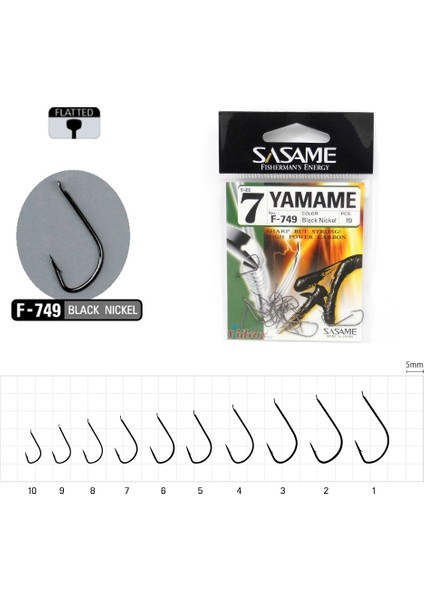 Yamame F-749 Black Nickel Iğne Iğne No : 8 fiyatları