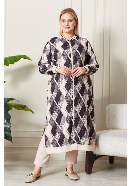 Kadın Büyük Beden Desenli Kap