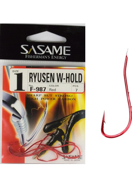 Ryusen W-Hold Red F-987 Serisi Olta Iğnesi Iğne No : 12