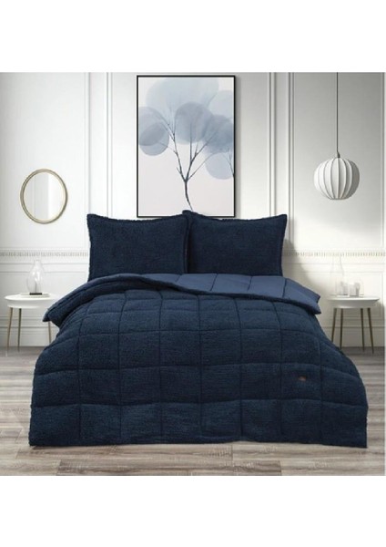 Home Deluxe Çift Kişilik Yorgan Seti 3-Indigo