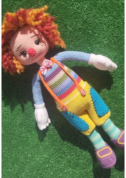 Palyaço Örgü Bebek 40 cm