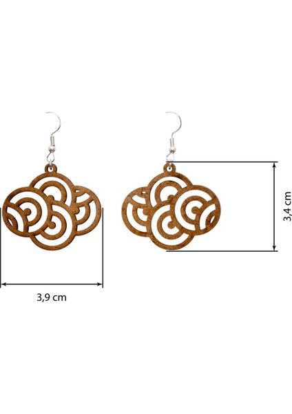 Ylndesign Wood & Craft - Lazer Kesim Ahşap Küpe fırsatları