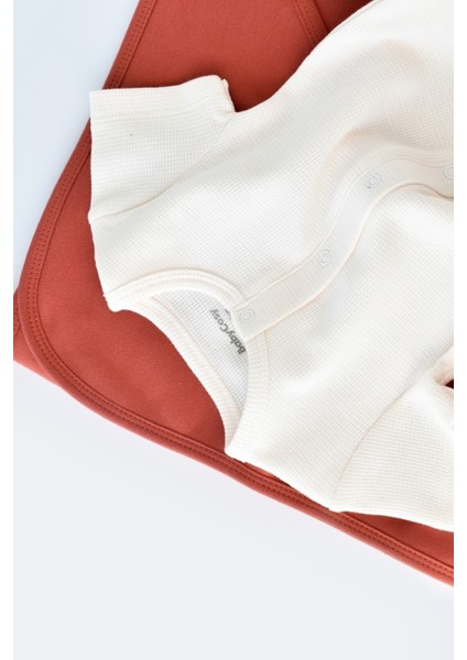 Bebek Şort Kollu Tulum, %100 Organik Pamuk, Bebek ve Yenidoğan Serisi - CSYW1014