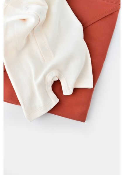 Bebek Şort Kollu Tulum, %100 Organik Pamuk, Bebek ve Yenidoğan Serisi - CSYW1014 fırsatları