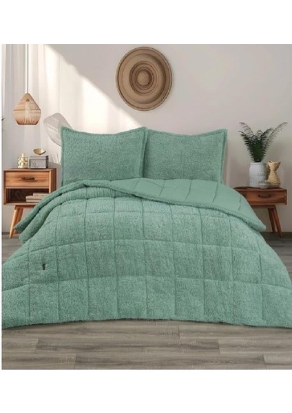 Home Deluxe Çift Kişilik Yorgan Seti 3-Adaçayı Yeşili