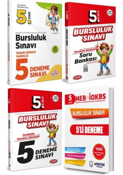 2025 5. Sınıf Bursluluk 15 Deneme + Soru Bankası Data + Ardışık