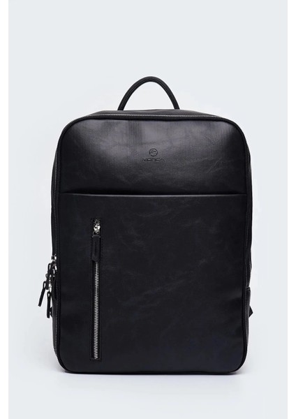 Organizer Laptop Premium Vegan Deri Sırt Laptop Çantası Unisex Siyah fiyatları