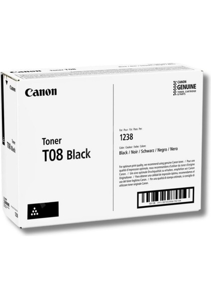 T08 3010C006 Siyah Orjinal Toner - LBP1238 / MF1238 (T15933)