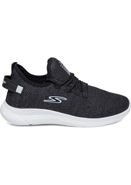 Siyah Erkek Sneaker Günlük Spor Ayakkabısı Esnek Tabanlı Rahat Ergonomik Basic Ortopedik 085