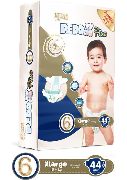 Plus Xl Jumbo Bebek Bezi 44 Adet