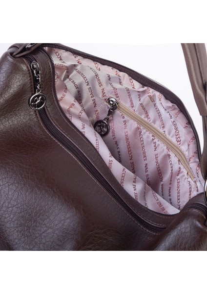 Kadın Salaş Yumuşak Dokulu Omuz ve Çapraz Çanta Kahve Victoria indirimleri