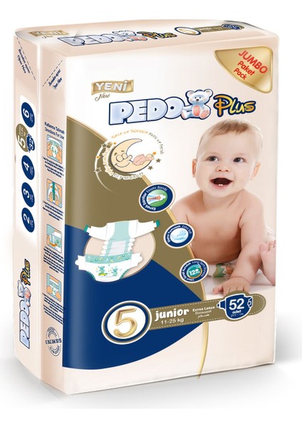 Plus Junior Jumbo Bebek Bezi 52 Adet