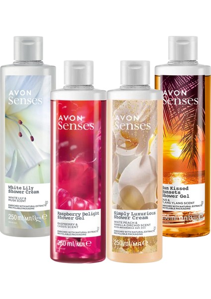 Mandalina Oud Zambak Frambuaz Vanilya ve Orkide Kokulu Duş Jeli Paketi