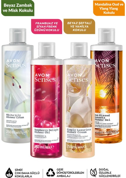 Mandalina Oud Zambak Frambuaz Vanilya ve Orkide Kokulu Duş Jeli Paketi fiyatları