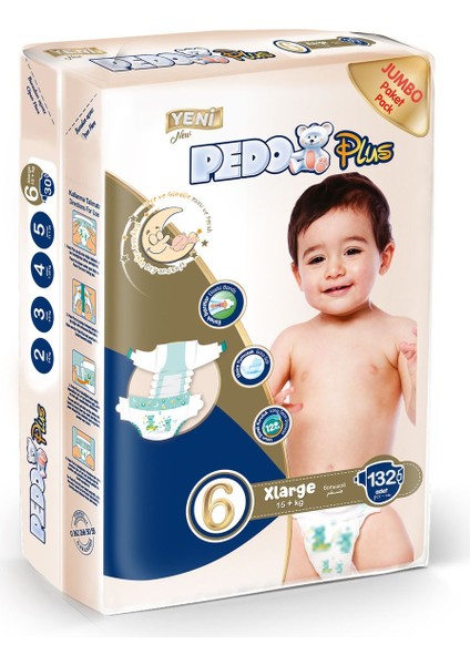 Plus Xl Jumbo Bebek Bezi 132 Adet
