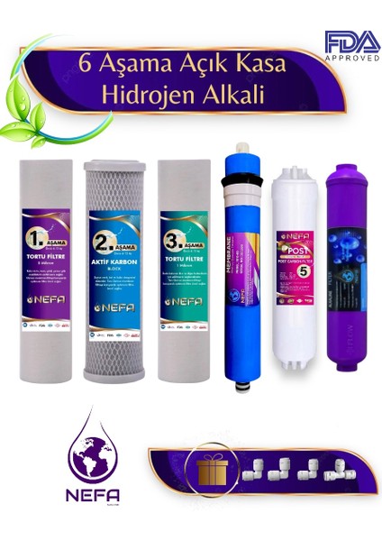 Tüm Açık Kasalara Uygun, 6 Aşamalı, -Orp Hidrojen Alkali- Ph 'canlı Su Teknolojisi' Destekli