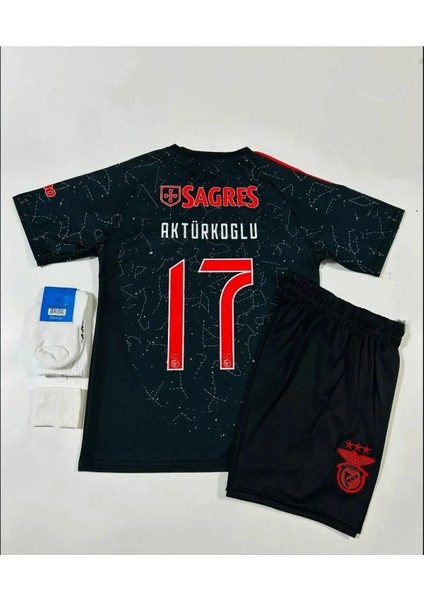 Benfica 2024/2025 Yeni Sezon K.aktürkoğlu Futbol Çocuk Forması 4’lü Set