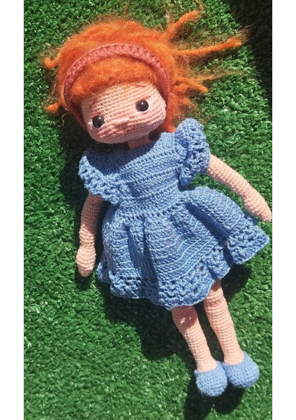 Dantel Kız Organik Örgü Bebek 15CM fiyatları