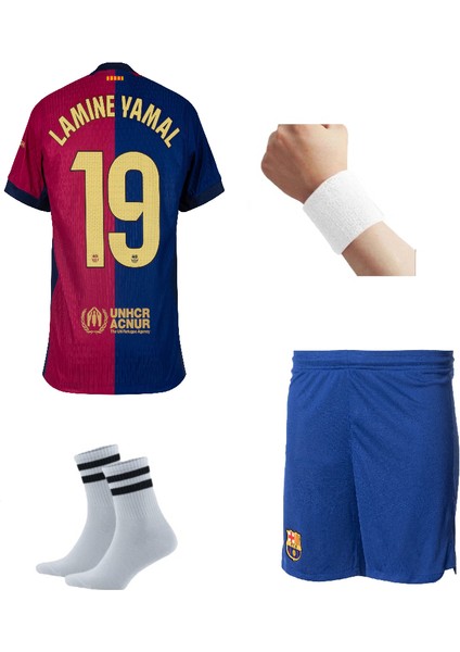 Barcelona Lamine Yamal 2024/2025 Yeni Sezon Futbol Çocuk Forması 4’lü Set
