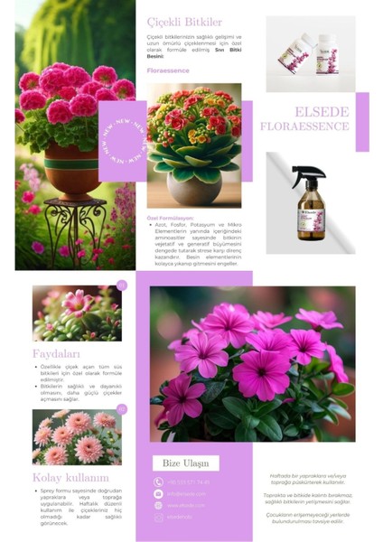 Çiçek Açtıran Bitki Besini Sprey Floraessence