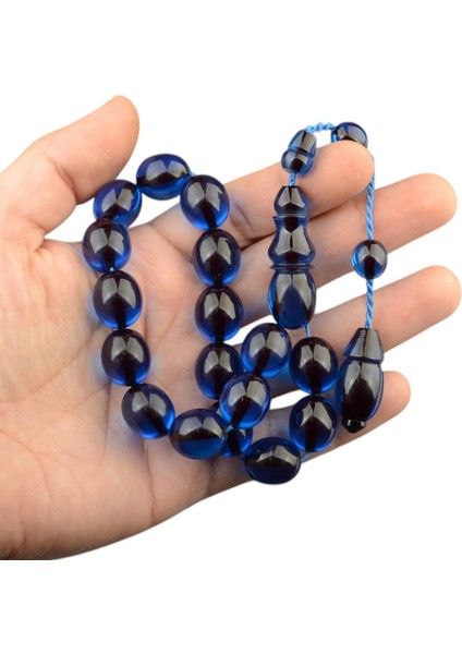 Sistem Püsküllü 16X14MM Efe Boy Ateş Kehribar Tesbih