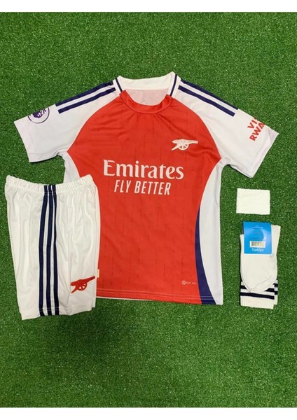 Arsenal Saka 2024/2025 Sezon Futbol Çocuk Forması 4’lü Set
