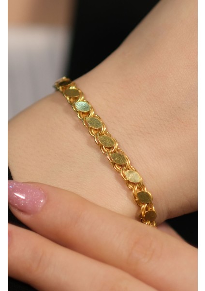 Pullu Zincir Bileklik 22 Ayar A078046