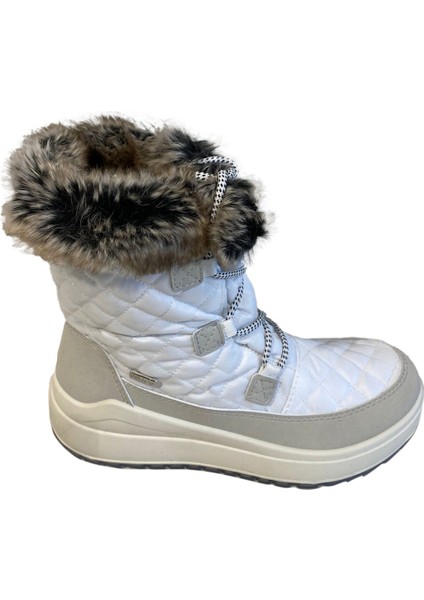 Kadın Bot (Kar) 6305 38J Jacalu Textile Upper And Leather-Pu Sole White