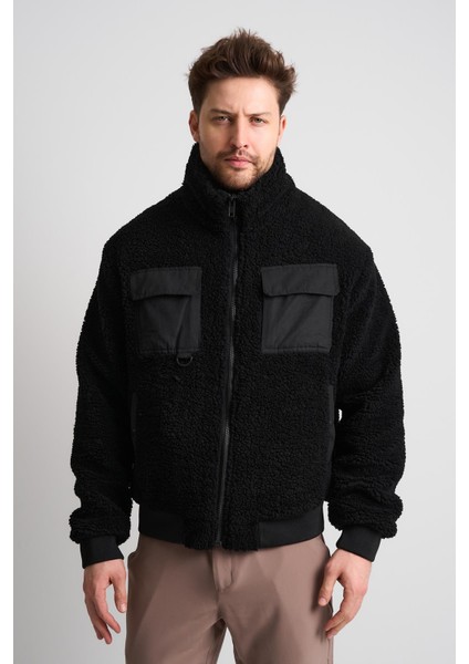 Alexandergardı Suni Yünlü Fermuarlı Ceket