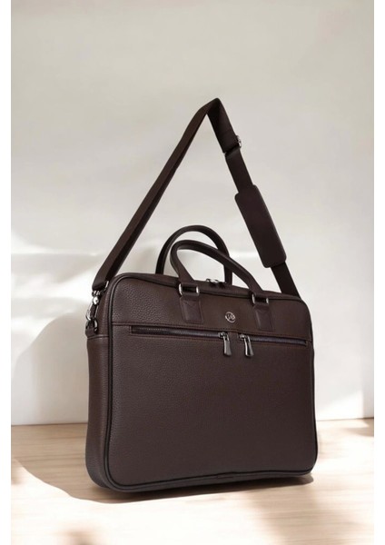 Lüx Unisex Kahverengi Laptop & Evrak Çantası 13"-14.6" Inç modelleri