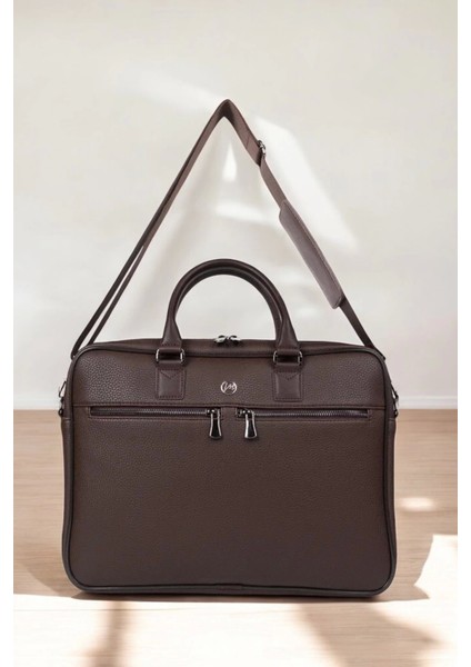 Lüx Unisex Kahverengi Laptop & Evrak Çantası 13"-14.6" Inç indirimleri