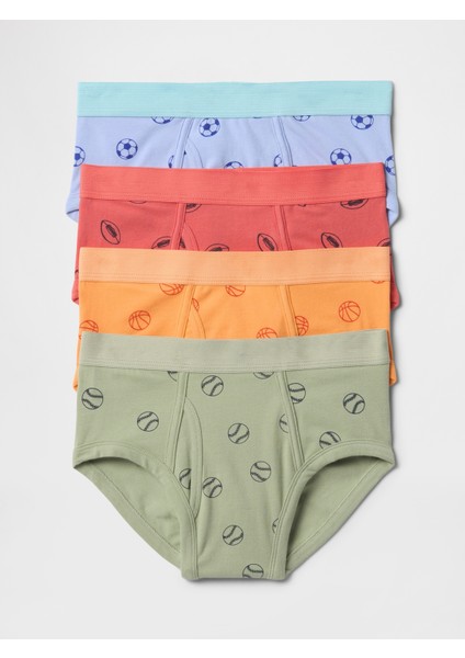 Erkek Çocuk Çok Renkli 4'lü Külot Seti