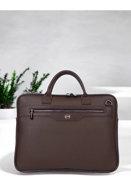 Premium Unisex Kahverengi Laptop & Evrak Çantası 13"-14.6" Inç