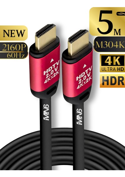 M304K 4K HDMI Kablo/hdmi Kablo 5 METRE-HDR-HDTV2.0-3D-24K Gold-Plated Connector Ultra P HDMI Kablo